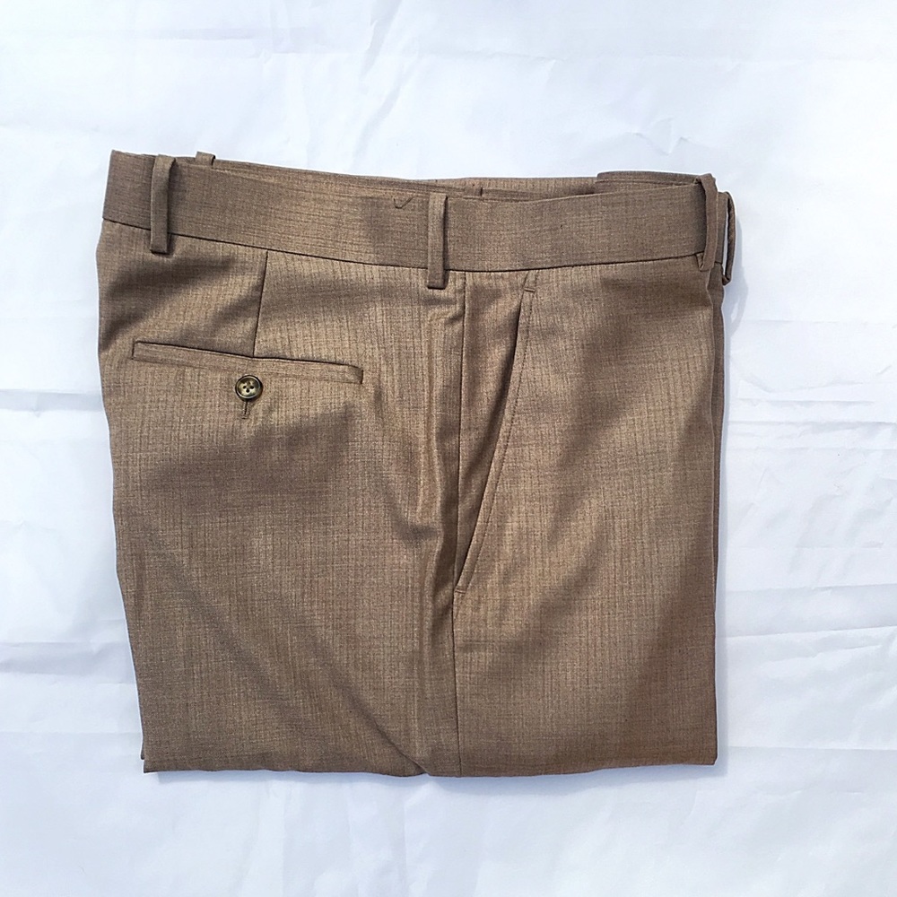 Perry Ellis Dress Pants, Tan Modern Straight Legs